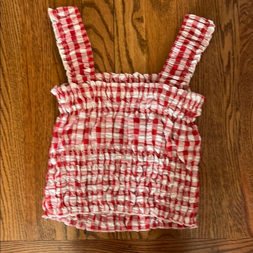 Red Gingham Women's Top - Picture 4 of 4